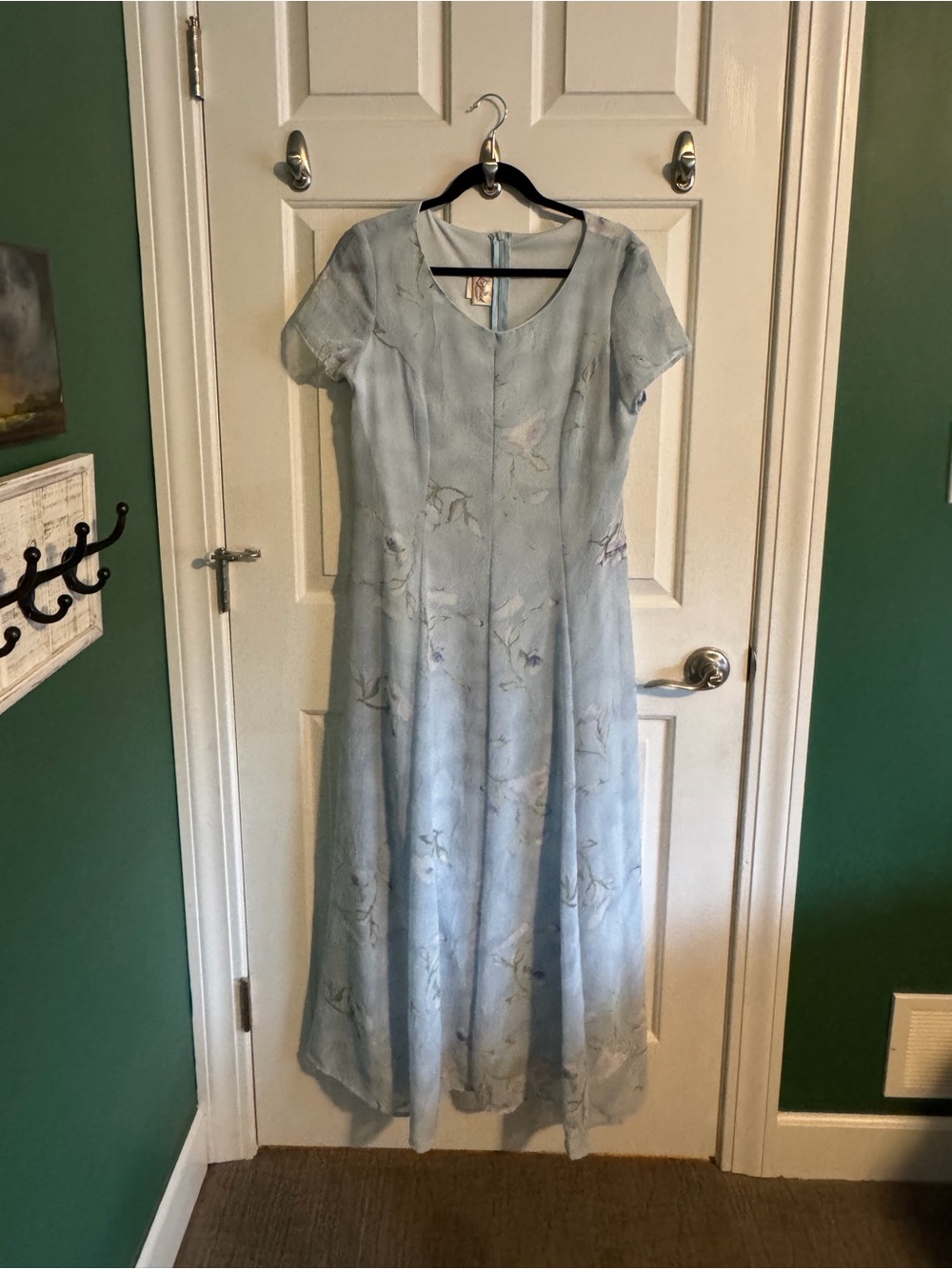 Light Blue Floral long Dress - Elegant Women's Dress